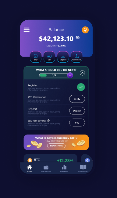 The CryptoUnity app — buy and learn about crypto in Spain